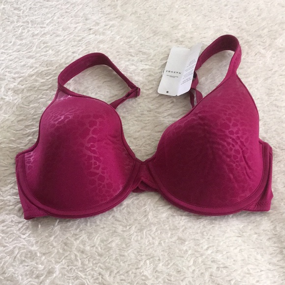 Natori bra 34DD in cranberry cocktail